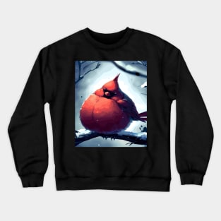 Cute Northern Cardinal in winter Crewneck Sweatshirt